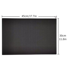 Barmat 17,7 X 11,8 Inch Dik, Duurzaam en Stijlvol, Zwart, Anti-Slip, Niet-Giftig, Serveermat voor Koffiebars