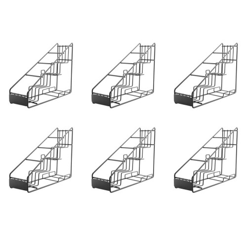 6X 4 Bottle Wire Diplay Rack/ Syrup Rack Coffee Storage Rack Multifunction Milk Tea Cup Rack Display