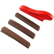 Hand-Held Sander Tool with 30 Pcs Sandpaper Strips, Recessed Gaps Sanding File for Exterior Wall Faux Stone Paint
