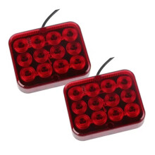 12V 24V 12 LED Rear Tail Fog Light Driving Lamps for Safety Warning and Brake Stop Indicator