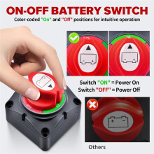 Interruttore di Disconnessione Batteria 275A 12V-48V, Interruttore di Interruzione Batteria /Off per Imbarcazioni, Auto, , Camion e Veicoli