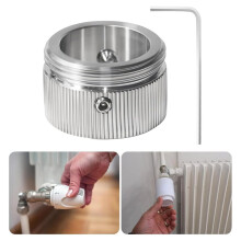 Roestvrije Stalen Verwarmingsklepadapter met Antisliphandgreep voor Installatie en Reparatie van Radiatorthermostaten (2 Stuks)