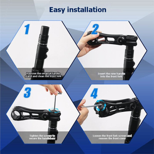 Adjustable Bicycle Stem, Fits 31.8mm Handlebars - MTB Stem Riser/Modification Accessory 31.8mm-90mm