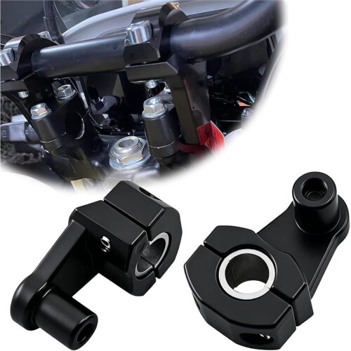 1 Par de Elevadores de Altura de 2 Polegadas para Guidão Pivotante para Guidão de 7/8'' e 1-1/8'' - Compatível com Abraçadeira de Mesa de 7/8'' 1