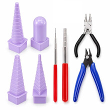 8PCS Wire Looping Tool Set 6 Step Bail Making Pliers Jewelry Making Pliers for Jewelry Wire Wrapping DIY