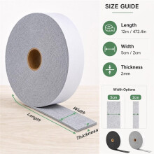 Zelfklevende Vilttape, Dikte 2 mm, Viltstroken, Zelfklevend, 5 cm X 12 M, voor Het Snijden van Viltglijders, Rol Vilttape