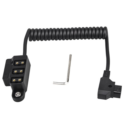 Dummy Battery D-Tap Splitter Cable Rotatable Camera Power Supply Conversion  for V-Mount V-Type Battery Power Bank
