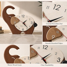Orologio da Tavolo A Forma di Elefante, Silenzioso, al Quarzo, Decorativo, Vintage, con Soggetto Animale, Ideale per La Casa e L'Ufficio.