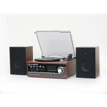 Steepletone Broadway Teak Bluetooth Music Centre Record from CD/LP to MP3 NEW