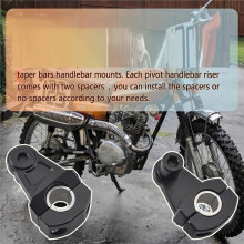 1 Pair 2 Inch Height Rise for Pivoting Handlebar Risers for 7/8'' & 1-1/8'' Handlebars - Fits 7/8'' Stem Clamp