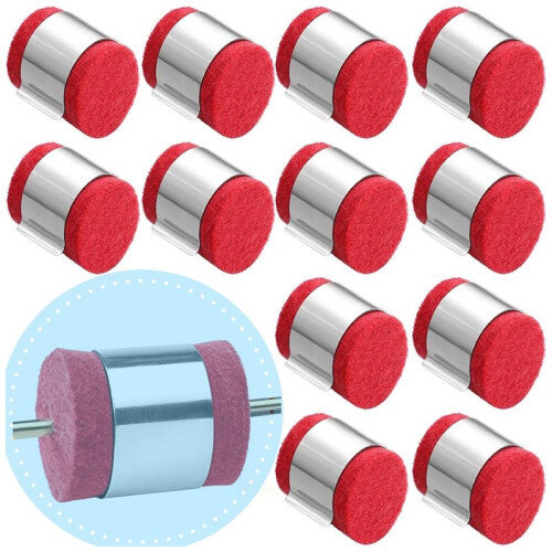 32-Pack MIG Welding Wire Cleaner Pads, Red & Gray, for Enhanced Wire Maintenance 2