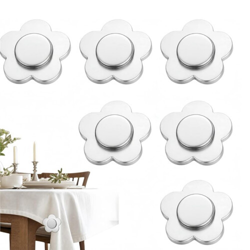 8Pcs Magnetic Weights, Stainless Steel Tablecloth Clips, Heavy Duty Windproof Outdoor Tablecloth Holders 1