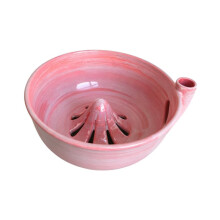 Ceramic Berry Bowl Colander with Drainage Fruit Washer Spinner 360 Degree Rotating for Home Kitchen Cleaning A
