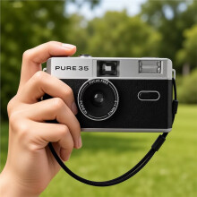 PURE35 Filmkamera, Retro-Film, Nicht-Einweg, mit Blitzgerät, Manuell Austauschbarer, Wiederverwendbarer Film
