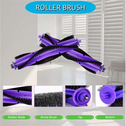 Replacement Accessories Kit for  J3 Robot Vacuum, Main Brushes, Side Brushes, Mop Cloths, HEPA Filters 2