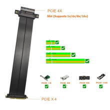 PCI-E Riser PCI E 4X Kabel PCI Express Riserkaart PCIe X4 Naar X8 X16 4.0 GEN4 Verlengkabel Uitbreiding 15cm