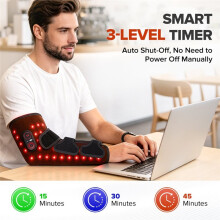 Red Light Ankle & Elbow Support Brace Pad, Portable Infrared Light 153 LEDs 660nm Thermal Device for Elbow Foot Care