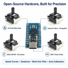Hackman3D Controller 6-DoF Navigation Controller Open-Source DIY Hall-Effect Joystick for CAD & 3D Modeling