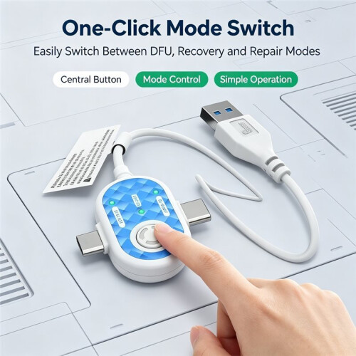 DFU Cable Auto DFU Mode for Phone No Button No Disassembly Deep Flashing Engineering Cable System Recovery Repair Tool