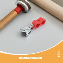5Pcs Heavy Duty Steel Wire Rope Pulley, Dual Sheave Lifting Pulley with Safety Assurance & Easy Install for Warehouses