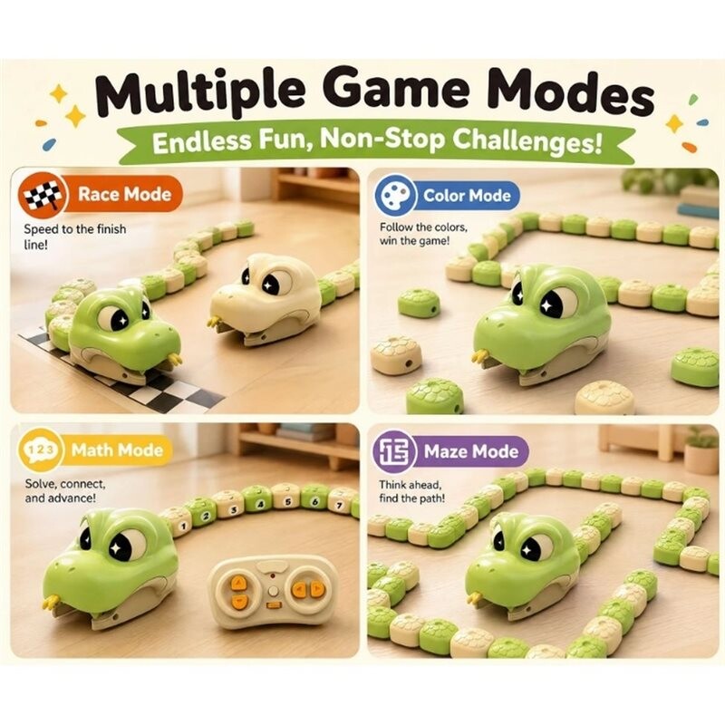 Remote Control Greedy Snake Magnetic Toy Duel Parent Child Interactive ...