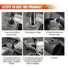 30-Teiliges M6-Gewindereparaturset, Metrisches -Set M6 X 1,0 mm, Kompatibles Handwerkzeugset