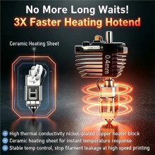 Hotend Kit for Flashforge C5/C5 Pro Extruder Replacement Assembly with Silicone Cleaning Brush for C5 Pro Print
