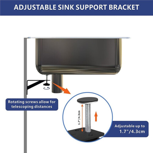 4 Pcs Undermount Sink Brackets Undermount Sink Support for Narrow Cabinet, Kitchen,Effectively Share Sink Weight 2