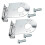2 Supports de Lampe en Forme de Pastèque, Finition Miroir, Angle de 90 3