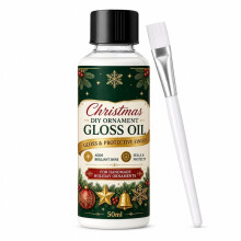 Weihnachts-DIY-Dekorationspolitur 50 Ml, Glanzschutz für Ornamente, Handgefertigte Weihnachtskugeln und Schneeflocken