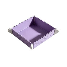 Tappetino Pieghevole In Silicone con Funzione Magnetica, Sottopentola Resistente al Calore, Tappetino Antiscivolo e Tagliere Portatile, Colore Viola.