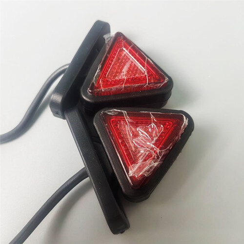 4PCS LED Side  Lights Double-Sided Triangular Brake Tail Light for Trailer Lorry Pickup RV 1