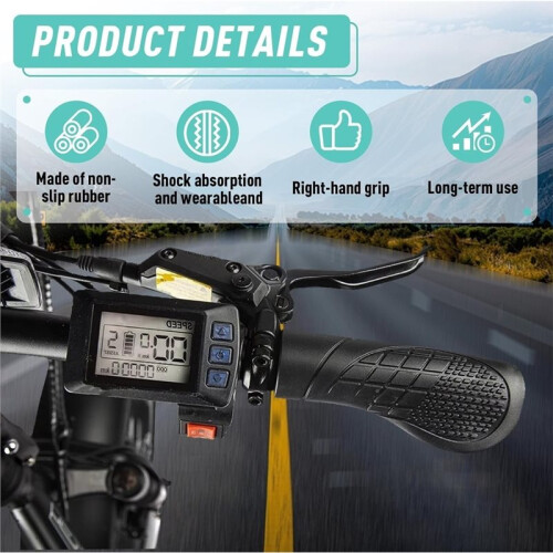 FT76X Ebike Half Twist Throttle, Half-Twist Handle with Waterproof Plug, Ebike Thumb Throttle 1