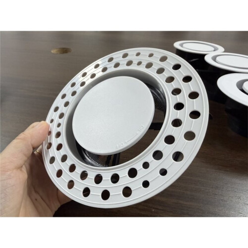 Round Air Conditioning Outlet Vent Diffuser with Mesh Ceiling Flush Mount Central Air Vent Cover for Home Hvac 100mm 2