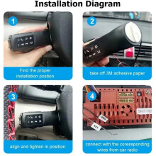 Control Remoto Multifuncional SWC con Botones de Control en el Volante del Automóvil, Navegación Universal, Radio Android, con Cable y 8 Teclas.