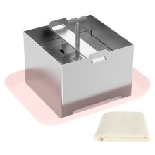 Tofu-Pressform Aus Edelstahl mit Auffangschale, Wiederverwendbare Käseform für die Hausgemachte Tofu-Herstellung in der Küche