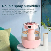 Humidificateur D'Air 1,3 L Ă Double Orifice, Brumisateur Frais, Diffuseur de Parfum et D'Huiles Essentielles