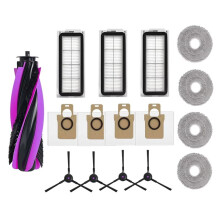 16 Delar Huvudborste Sidoborste Filter Moppduk Dammpåse Set för JONR P20 PRO / för JONR T5 Pro Dammsugare Reservdel