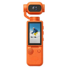 Portable HD 4K Action Camera Manual 90 180 Degree Rotation Video Recording Record Life Handheld Action Camera Orange