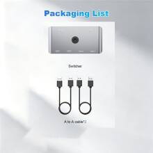 Commutateur USB 3.0 Permettant à 2 Ordinateurs de Partager 4 Périphériques USB A Commutateur USB 4 Permettant de Partager un Clavier, une