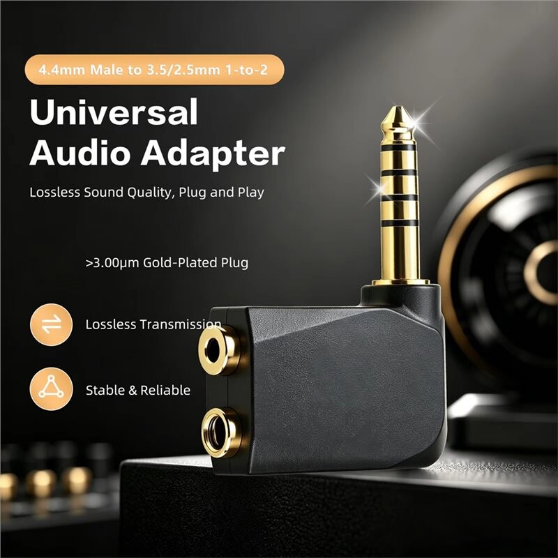 Audio Adapter 4.4mm Male to 3.5mm/2.5mm Female Balance Conversion ...