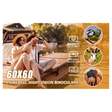 Adult Night Vision Binoculars 60x60 10000M Professional Waterproof High-Power Optical Binoculars