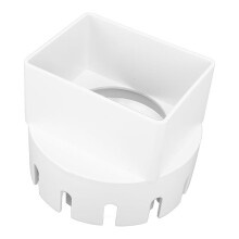 Adapter för Utomhusränna i PVC Till Avloppsrör för 7,5x10 cm Stuprännor, Vit Koppling, Enkel Installation