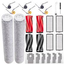 Kit de 24 Accessoires pour Aspirateur Robot pour Qrevo Curv 2 Flow : Brosse Principale, Filtre, Sac à Poussière de Rechange