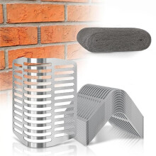 20PCS Weep Hole Covers Flexible Drain Clog Prevention Disc for Brick Walls with 1pcs Steel Wool - Easy to Install