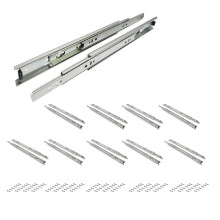 Schubladenschienen, 10 Paare, 500mm, 35mm breit, 3-teilig vollverlängerbar, Edelstahl, für Küche und Bad