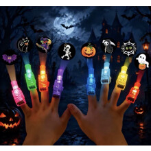 8pcs Halloween Finger Lights Glow in the Dark Palm Light Up Toys Trick-or-Treat