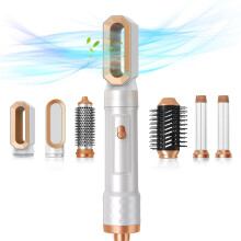 Sèche-cheveux Brosse 5 en 1, Brosse Ionique à Air Chaud 1000W, Outil de Coiffure Thermique pour Bouclage et Séchage