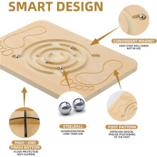 360 Degree Maze Wooden Wobble Balance Board, Sensory Balance Rocker Board for Kids Adults Core Training