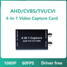 Adaptador 4 em 1 BNC para USB para Captura de Vídeo e Áudio AHD TVI CVI CVBS para OBS Potplayer